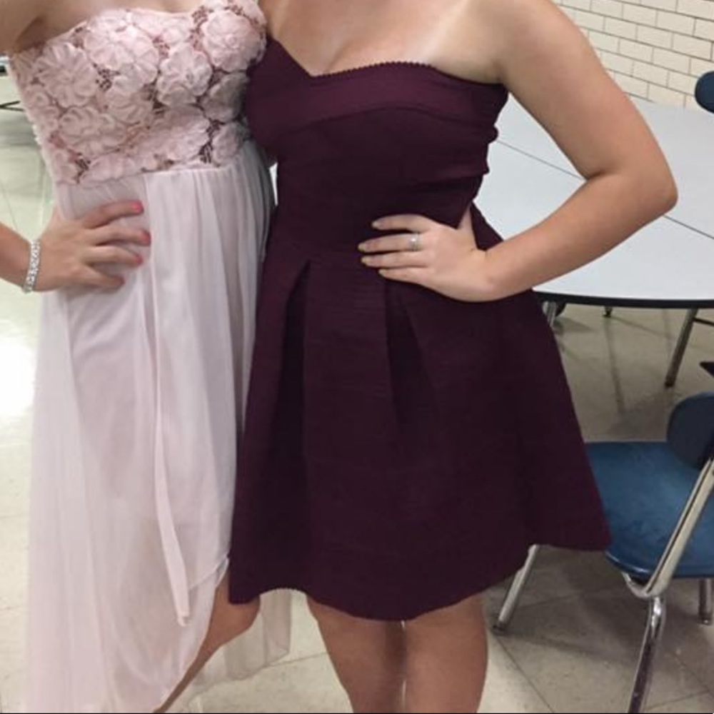 maroon homecoming dress